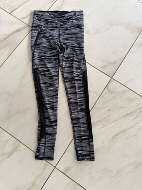 Champion Black & Gray Space-Dye Active Leggings